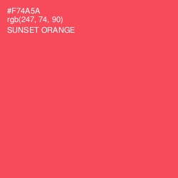 #F74A5A - Sunset Orange Color Image