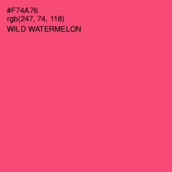 #F74A76 - Wild Watermelon Color Image