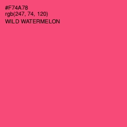 #F74A78 - Wild Watermelon Color Image