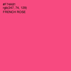 #F74A81 - French Rose Color Image