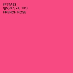 #F74A83 - French Rose Color Image