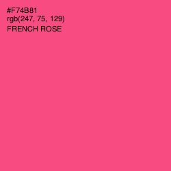 #F74B81 - French Rose Color Image