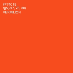 #F74C1E - Vermilion Color Image