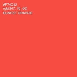 #F74C42 - Sunset Orange Color Image