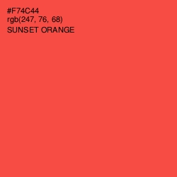 #F74C44 - Sunset Orange Color Image