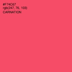 #F74C67 - Carnation Color Image