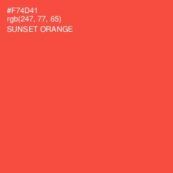 #F74D41 - Sunset Orange Color Image