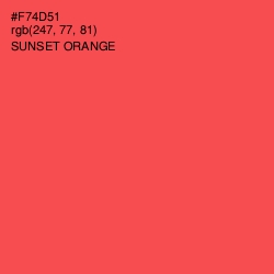 #F74D51 - Sunset Orange Color Image