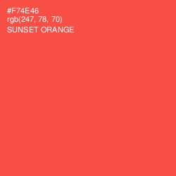 #F74E46 - Sunset Orange Color Image