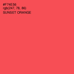 #F74E56 - Sunset Orange Color Image