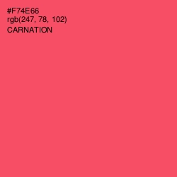 #F74E66 - Carnation Color Image