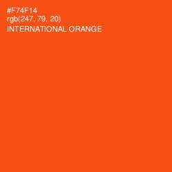 #F74F14 - International Orange Color Image