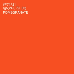 #F74F21 - Pomegranate Color Image