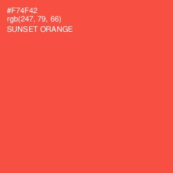 #F74F42 - Sunset Orange Color Image