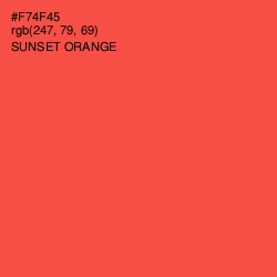 #F74F45 - Sunset Orange Color Image