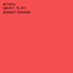 #F74F51 - Sunset Orange Color Image