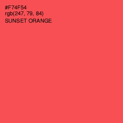 #F74F54 - Sunset Orange Color Image