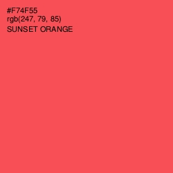 #F74F55 - Sunset Orange Color Image