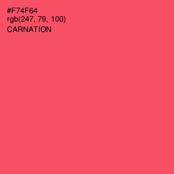 #F74F64 - Carnation Color Image