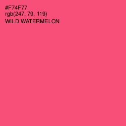 #F74F77 - Wild Watermelon Color Image