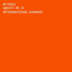 #F75003 - International Orange Color Image