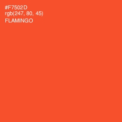 #F7502D - Flamingo Color Image