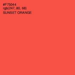 #F75044 - Sunset Orange Color Image