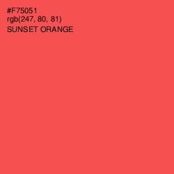 #F75051 - Sunset Orange Color Image