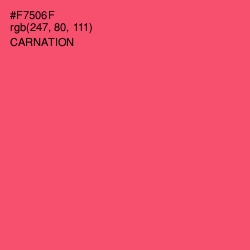 #F7506F - Carnation Color Image