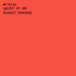 #F75144 - Sunset Orange Color Image