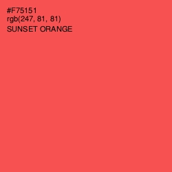 #F75151 - Sunset Orange Color Image