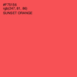 #F75156 - Sunset Orange Color Image