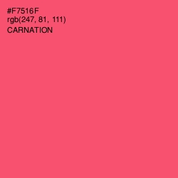 #F7516F - Carnation Color Image