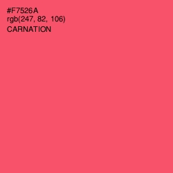 #F7526A - Carnation Color Image
