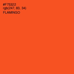 #F75322 - Flamingo Color Image