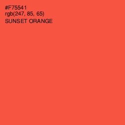 #F75541 - Sunset Orange Color Image