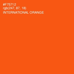 #F75712 - International Orange Color Image