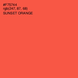 #F75744 - Sunset Orange Color Image