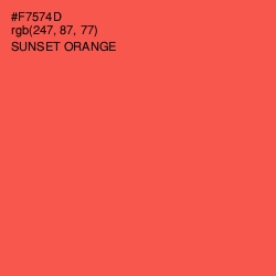 #F7574D - Sunset Orange Color Image