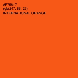 #F75817 - International Orange Color Image