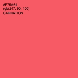 #F75A64 - Carnation Color Image