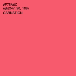 #F75A6C - Carnation Color Image