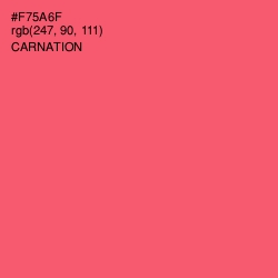 #F75A6F - Carnation Color Image