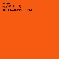 #F75B11 - International Orange Color Image