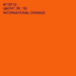 #F75F10 - International Orange Color Image