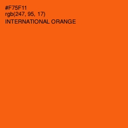#F75F11 - International Orange Color Image