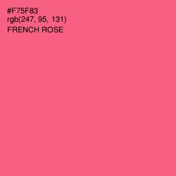 #F75F83 - French Rose Color Image