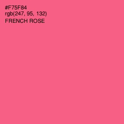 #F75F84 - French Rose Color Image