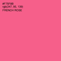 #F75F8B - French Rose Color Image