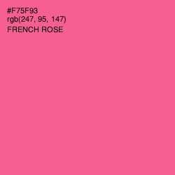 #F75F93 - French Rose Color Image